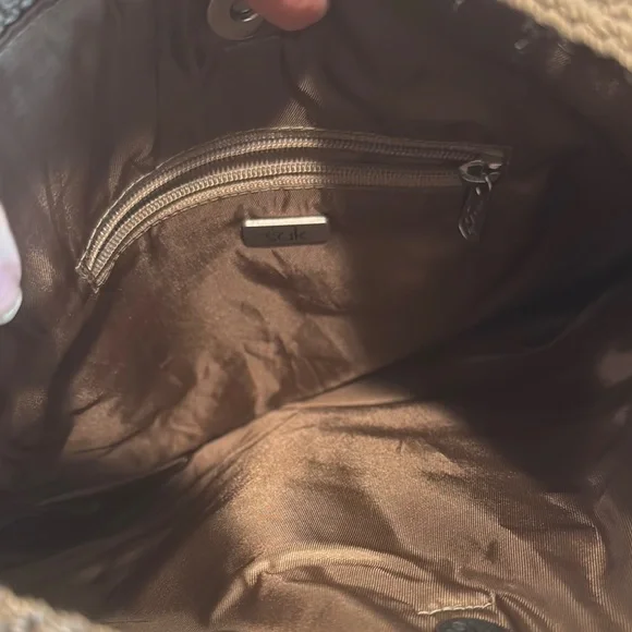 The Sak Elegant Brown Knit Tote Bag - Picture 4 of 7